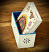 Coasters wooden printed canvas Flowers and Butterflies